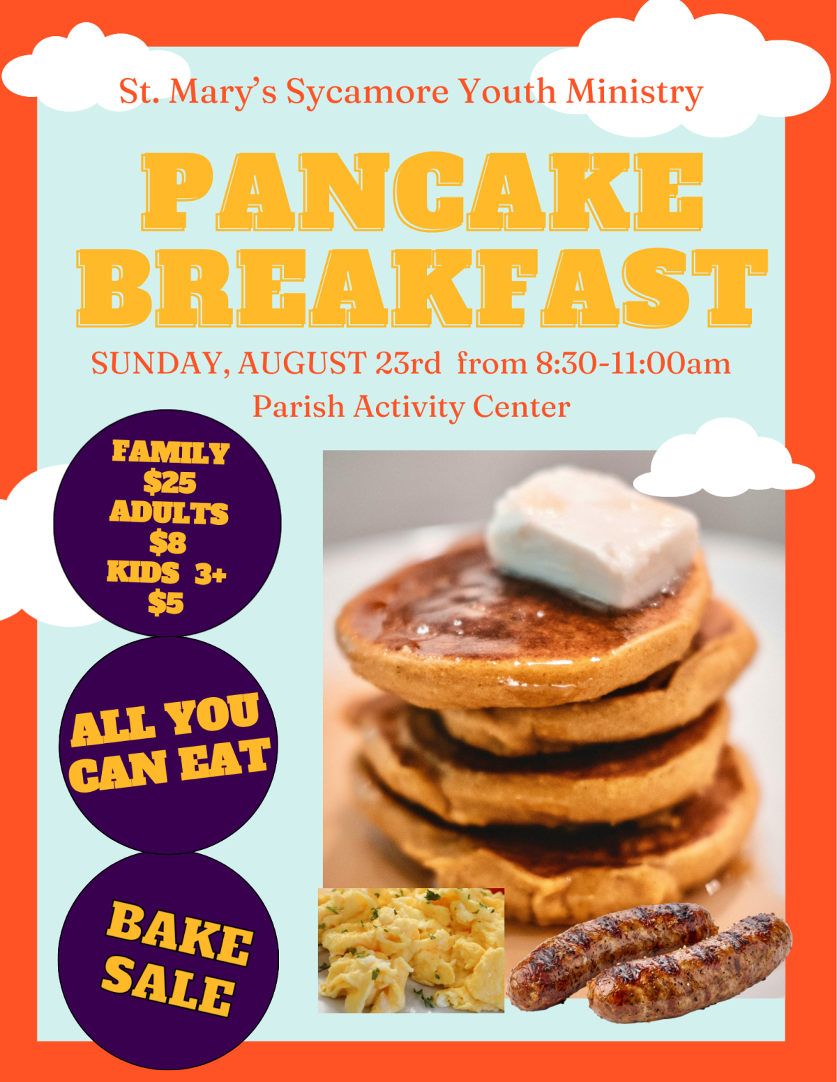 Pancake Breakfast & Bake Sale